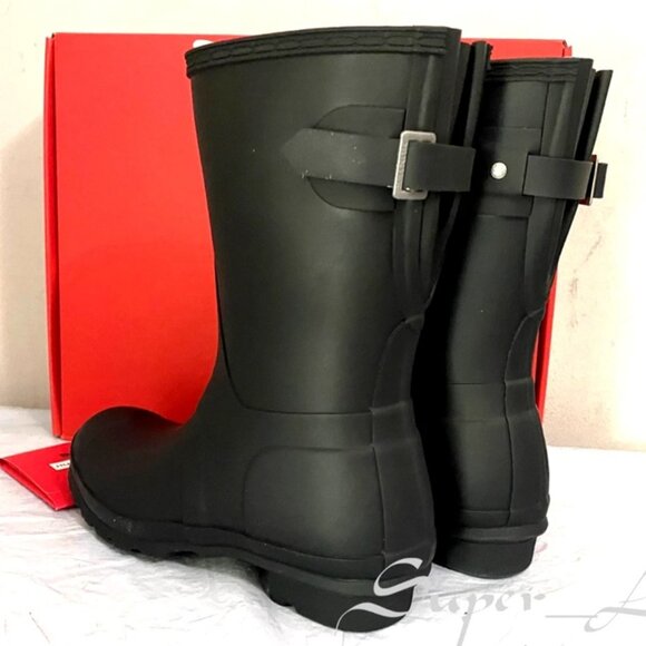 NEW Hunter Women's Original Back Adjustable Short Rain Boots - Picture 6 of 9